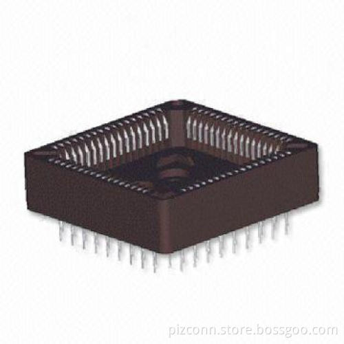 PLCC DIP Socket/PCB Connector with 2.54mm Pitch and Phosphor Bronze Pin